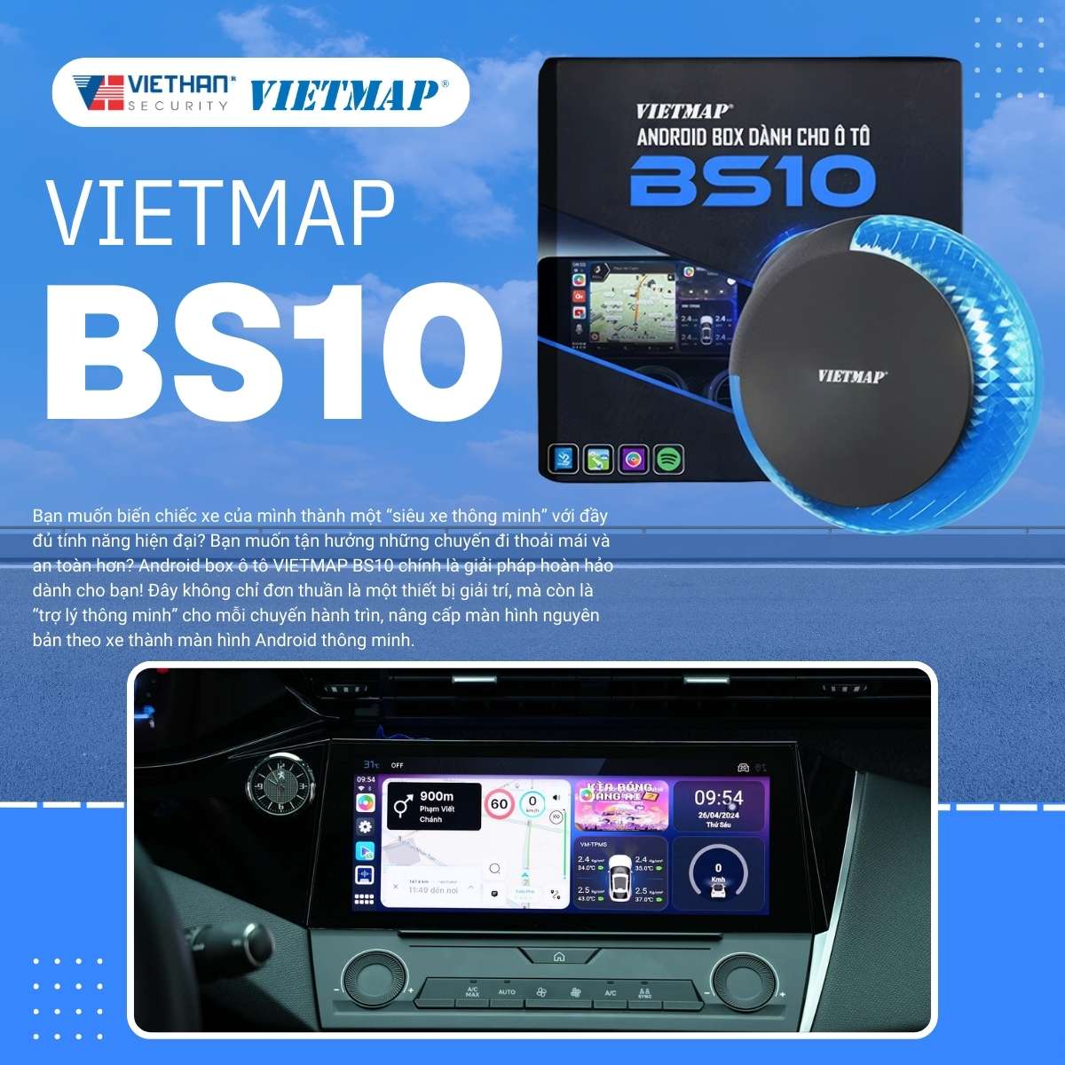 VIETMAP BS10: Giải Pháp Camera Hành Trình Hoàn Hảo Cho Tài Xế Hiện Đại