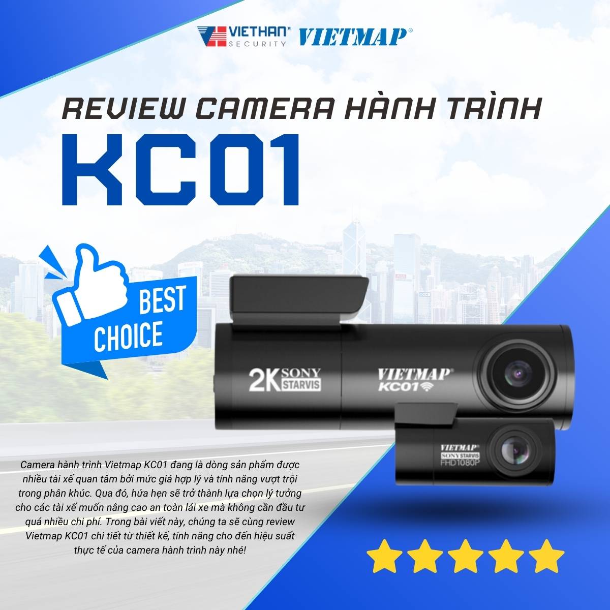 Review Vietmap KC01: Camera hành trình giá rẻ cho mọi tay lái