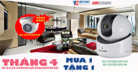 Mua 1 Camera IP Wifi HIKVISION tặng ngay 1 Camera Dome