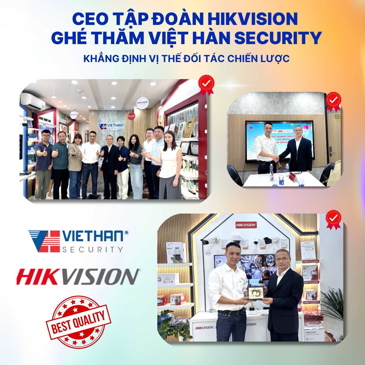 CEO Tập Đoàn Hikvision Ghé Thăm Việt Hàn Security – Khẳng Định Vị Thế Đối Tác Chiến Lược