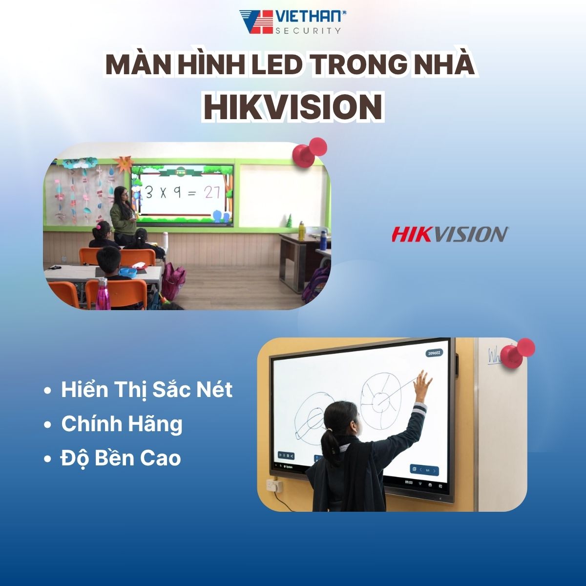 Màn Hình LED Trong Nhà Hikvision – Hiển Thị Sắc Nét, Chính Hãng, Độ Bền Cao
