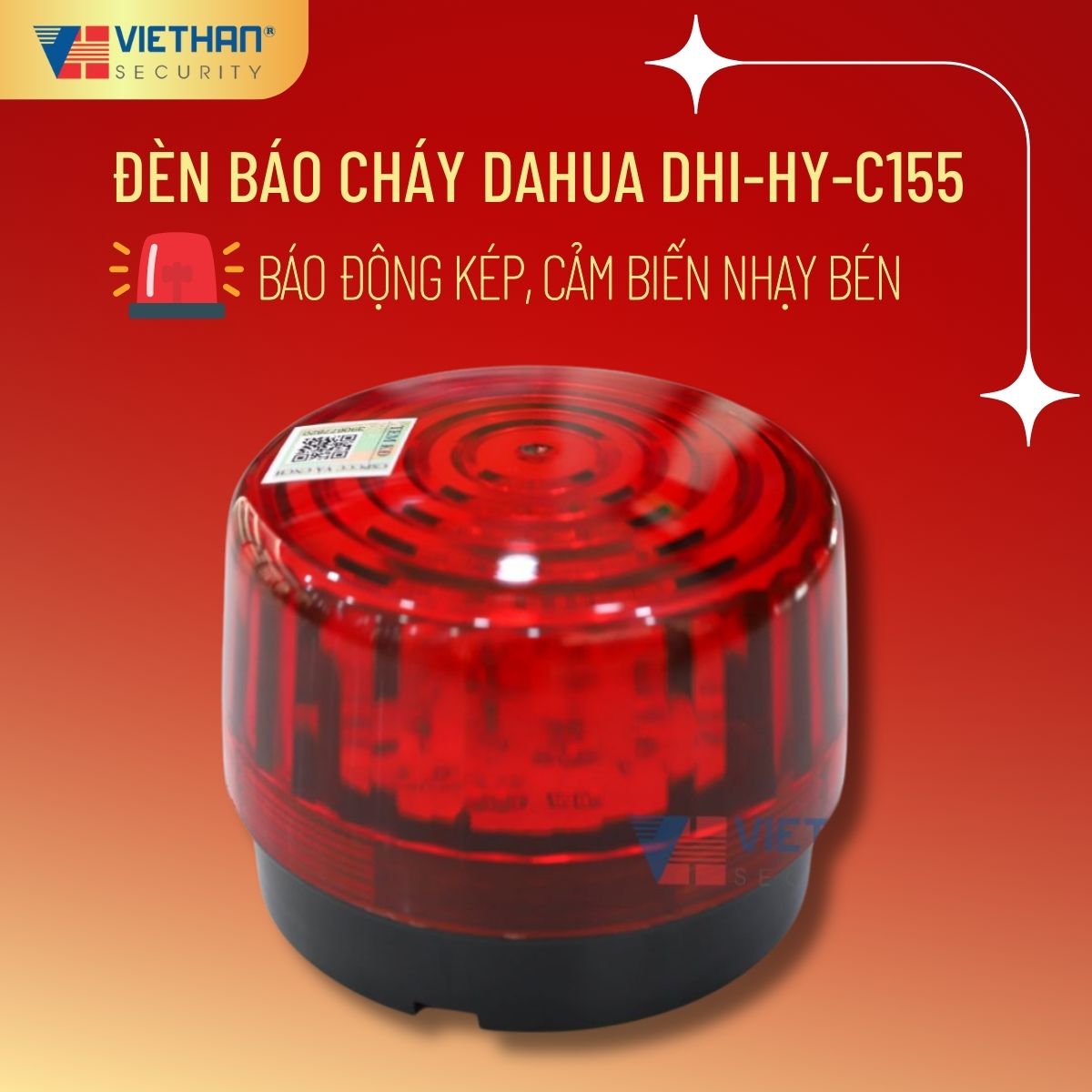 Đèn báo cháy Dahua DHI-HY-C155 - Báo động kép, Cảm biến nhạy bén