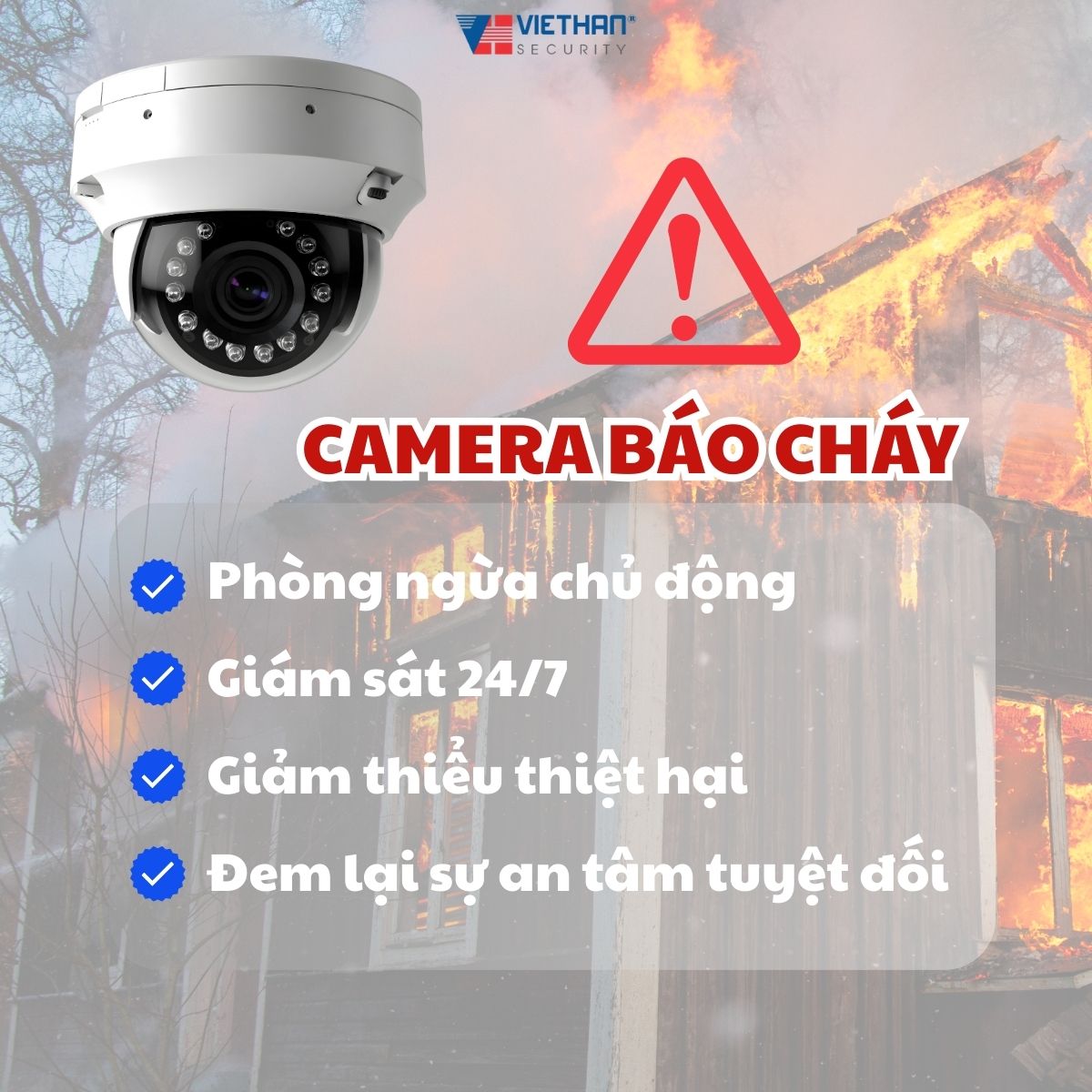 Camera báo cháy – Giải pháp an ninh & bảo vệ tính mạng, tài sản