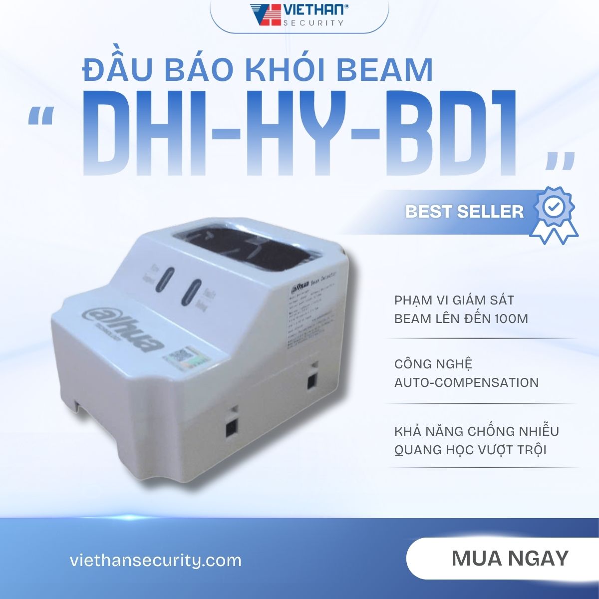 Đầu báo khói Beam Dahua DHI-HY-BD1 và công nghệ tự động hiệu chỉnh đột phá