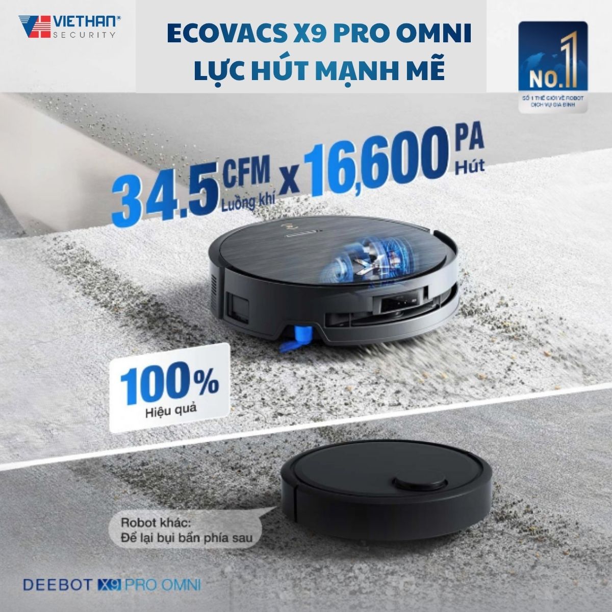 Ecovacs X9 Pro Omni – Trải nghiệm dọn nhà sạch sâu thực sự với lực hút 16600Pa