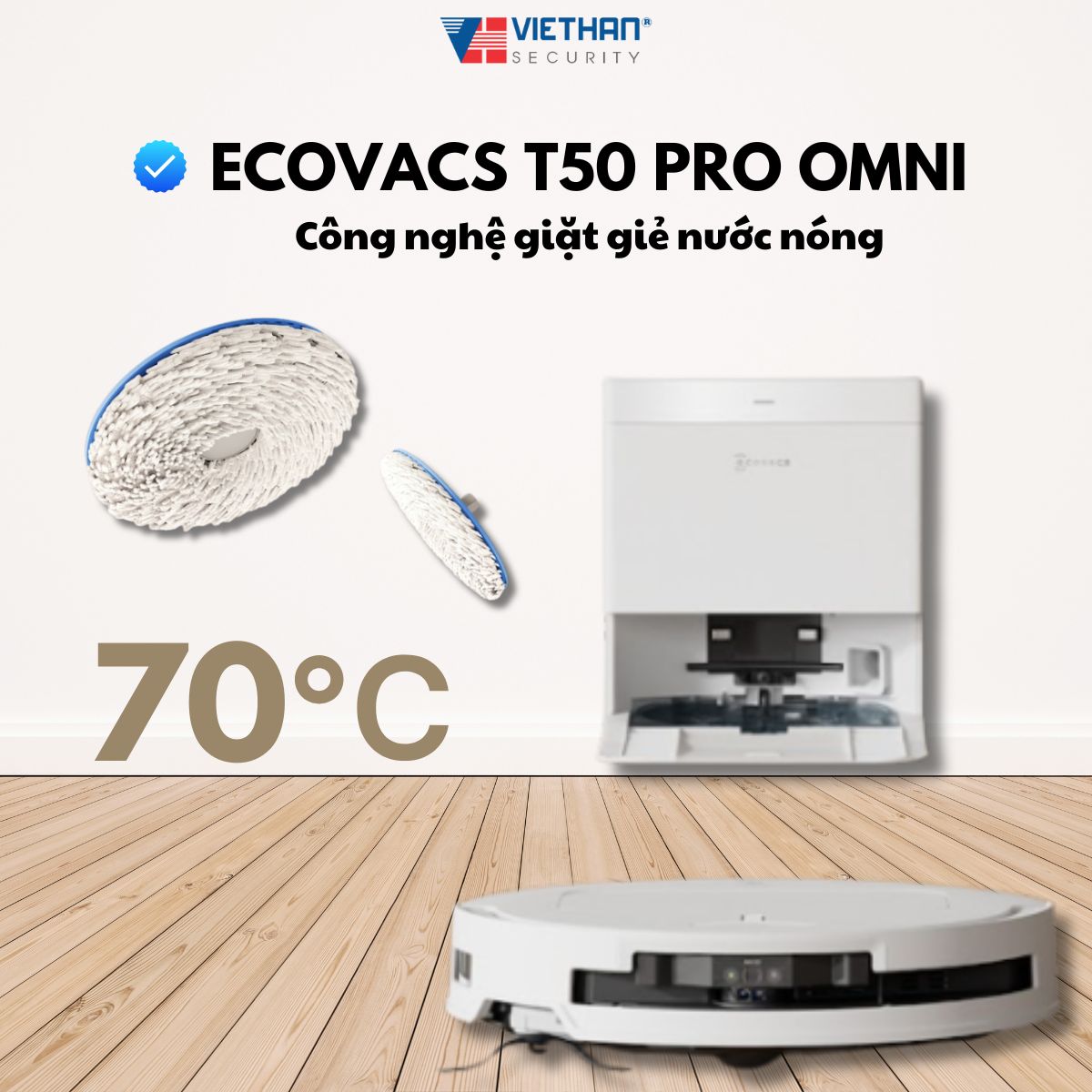 Những lợi ích vô giá từ công nghệ giặt giẻ nước nóng của Ecovacs T50 Pro Omni mà ít ai biết đến
