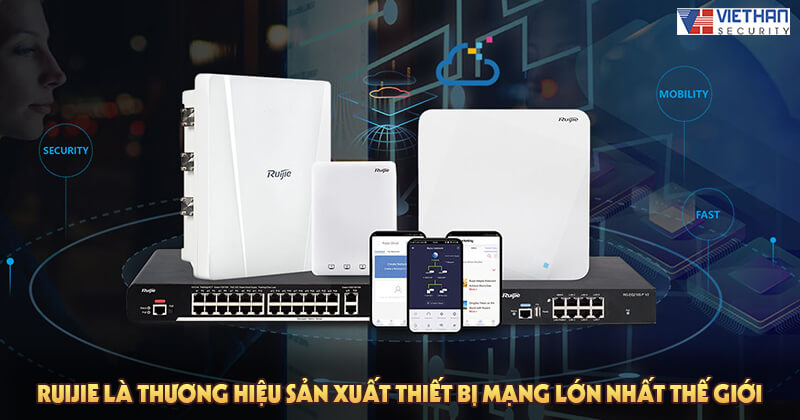 Ruijie là thương hiệu sản xuất thiết bị mạng lớn nhất thế giới