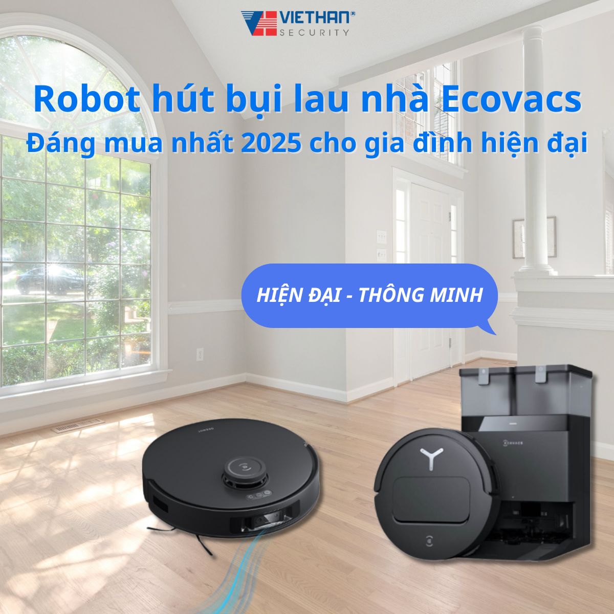 Robot hút bụi lau nhà Ecovacs đáng mua nhất 2025 cho gia đình hiện đại