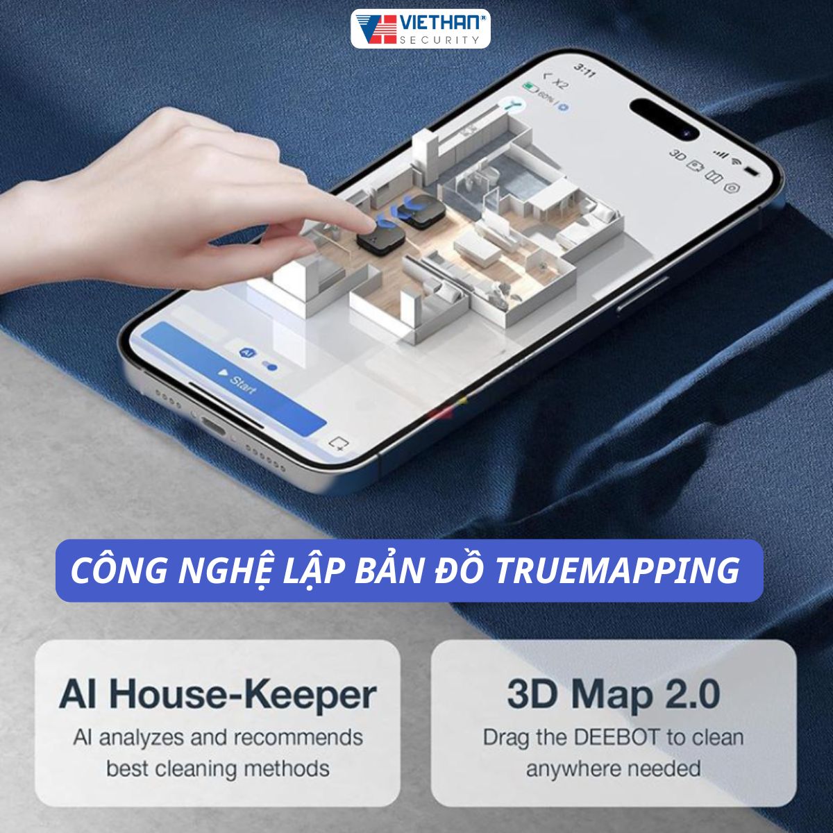 Công nghệ lập bản đồ TrueMapping trên Robot Ecovacs