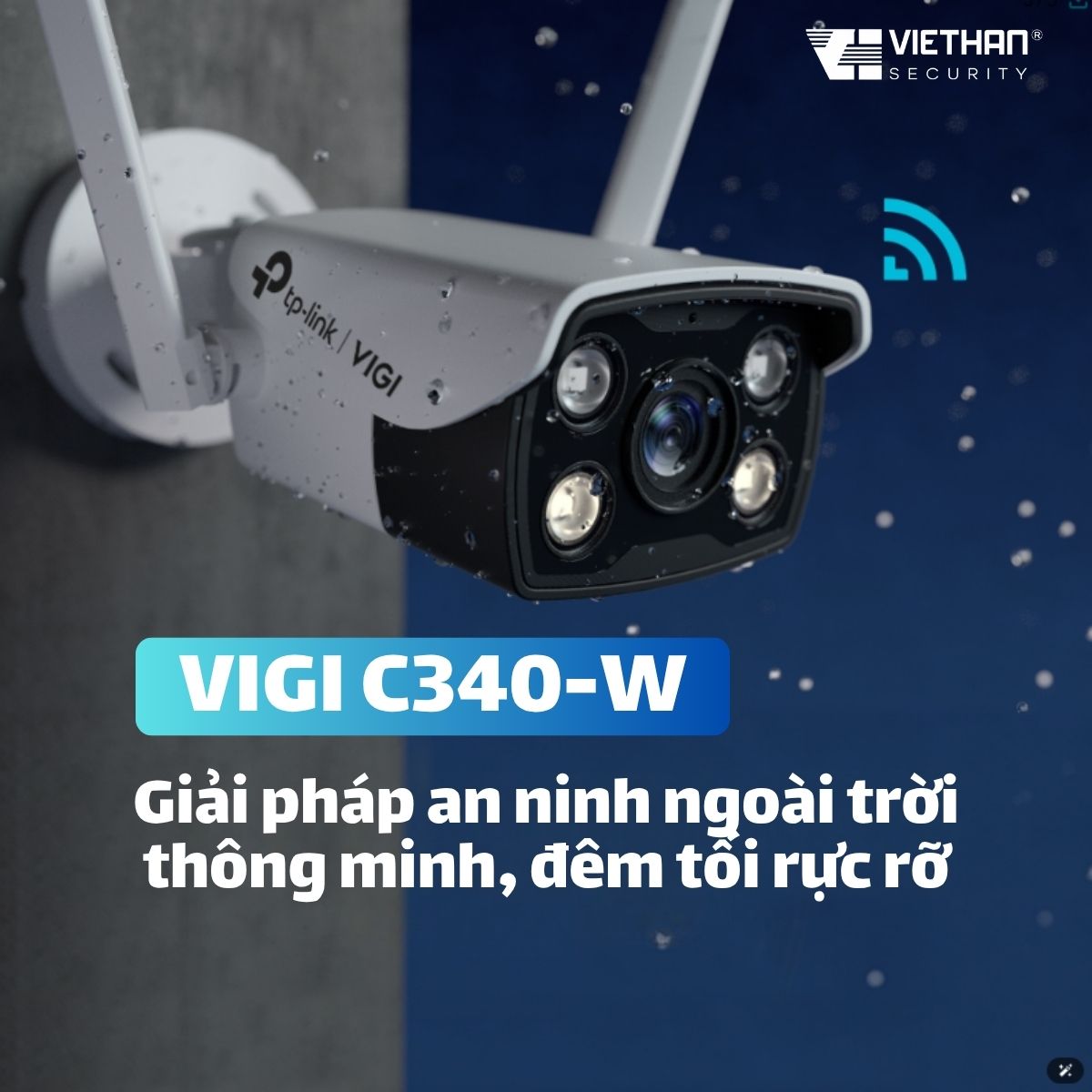 CAMERA VIGI C340-W 4MP: GIẢI PHÁP AN NINH NGOÀI TRỜI THÔNG MINH, ĐÊM TỐI RỰC RỠ