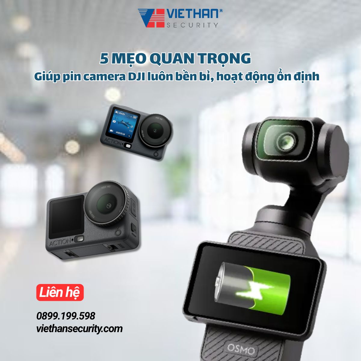 5 mẹo quan trọng giúp pin camera DJI luôn bền bỉ, hoạt động ổn định