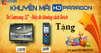 Tích lũy HDPARAGON tặng tivi Samsung 32 inch máy đo laser Bosch