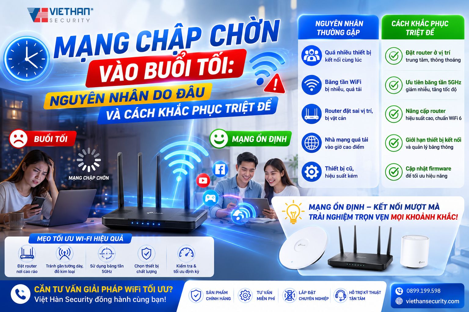 Mạng Chập Chờn Vào Buổi Tối: Nguyên Nhân Do Đâu Và Cách Khắc Phục Triệt Để