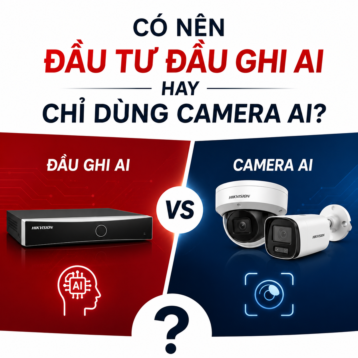 Có nên đầu tư đầu ghi AI hay chỉ dùng camera AI?