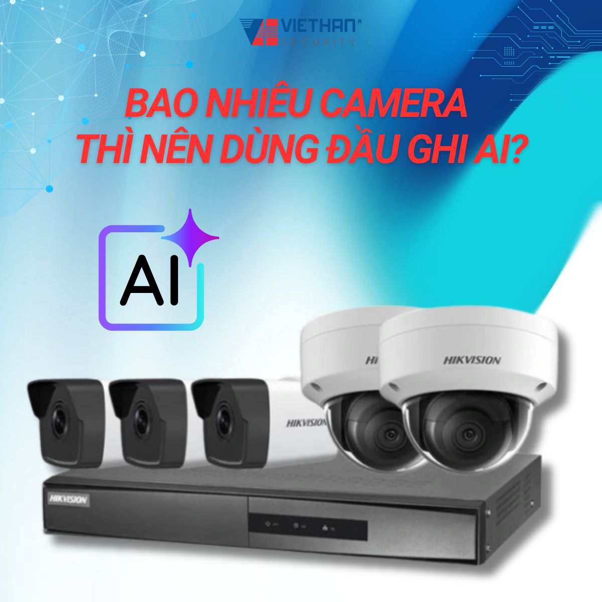 Bao nhiêu camera thì nên dùng đầu ghi AI?