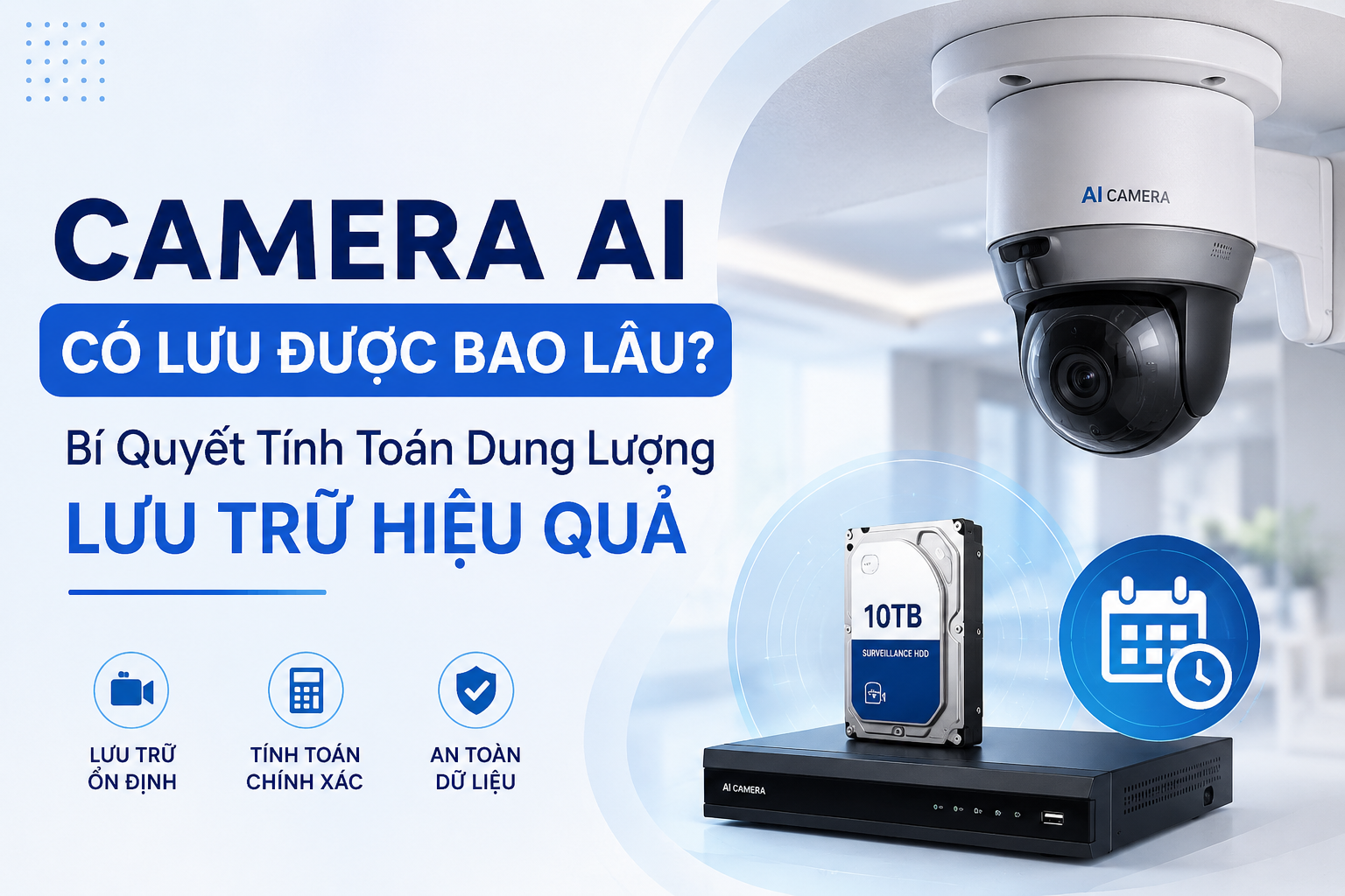 Camera AI có lưu được bao lâu? Cách tính dung lượng lưu trữ chính xác