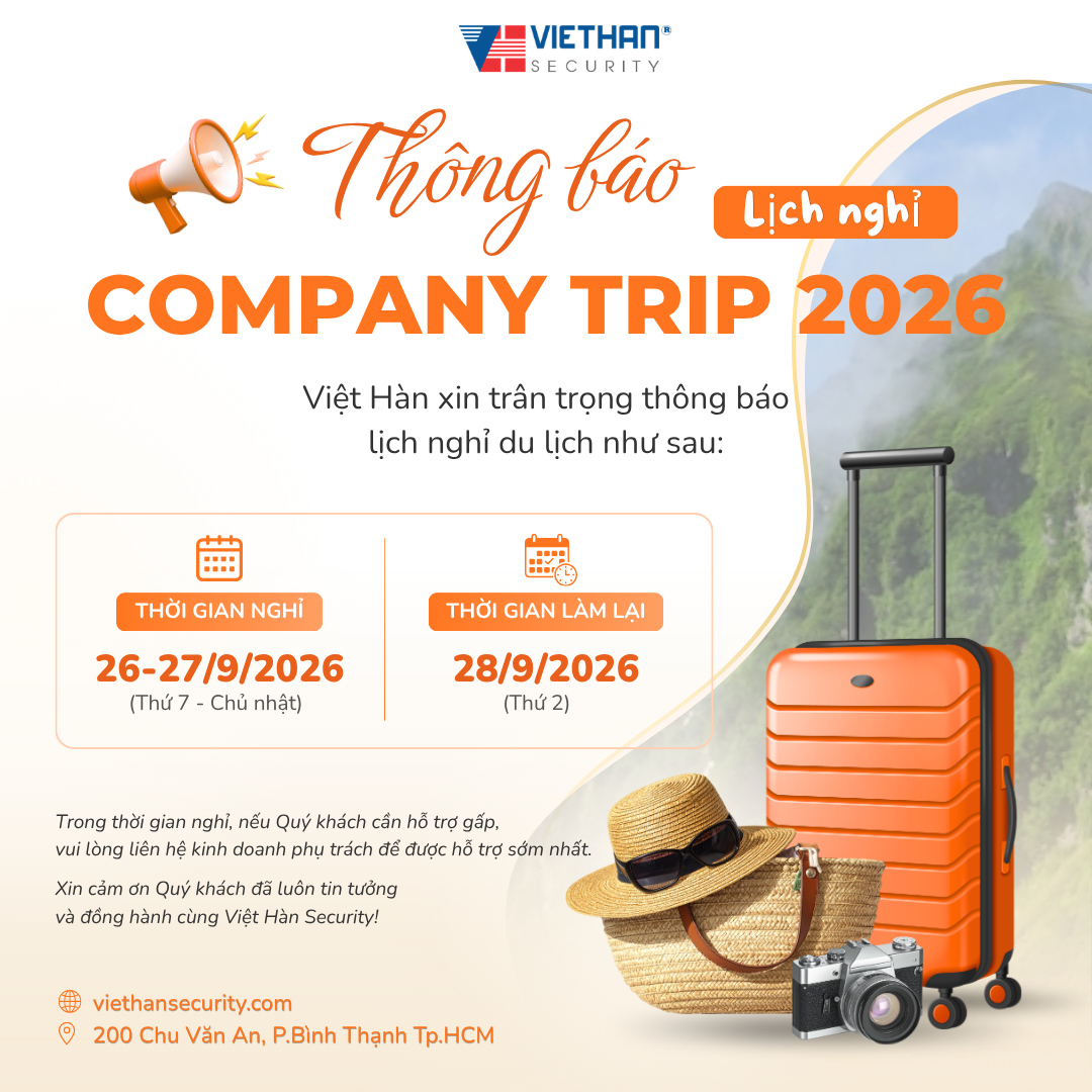 Thông Báo Lịch Nghỉ Company Trip 2026 – Việt Hàn Security