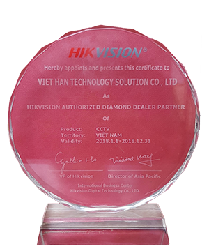 Việt Hàn Security nhận giấy chứng nhận phân phối HIKVISION 2018 cấp bậc DIAMOND cao nhất