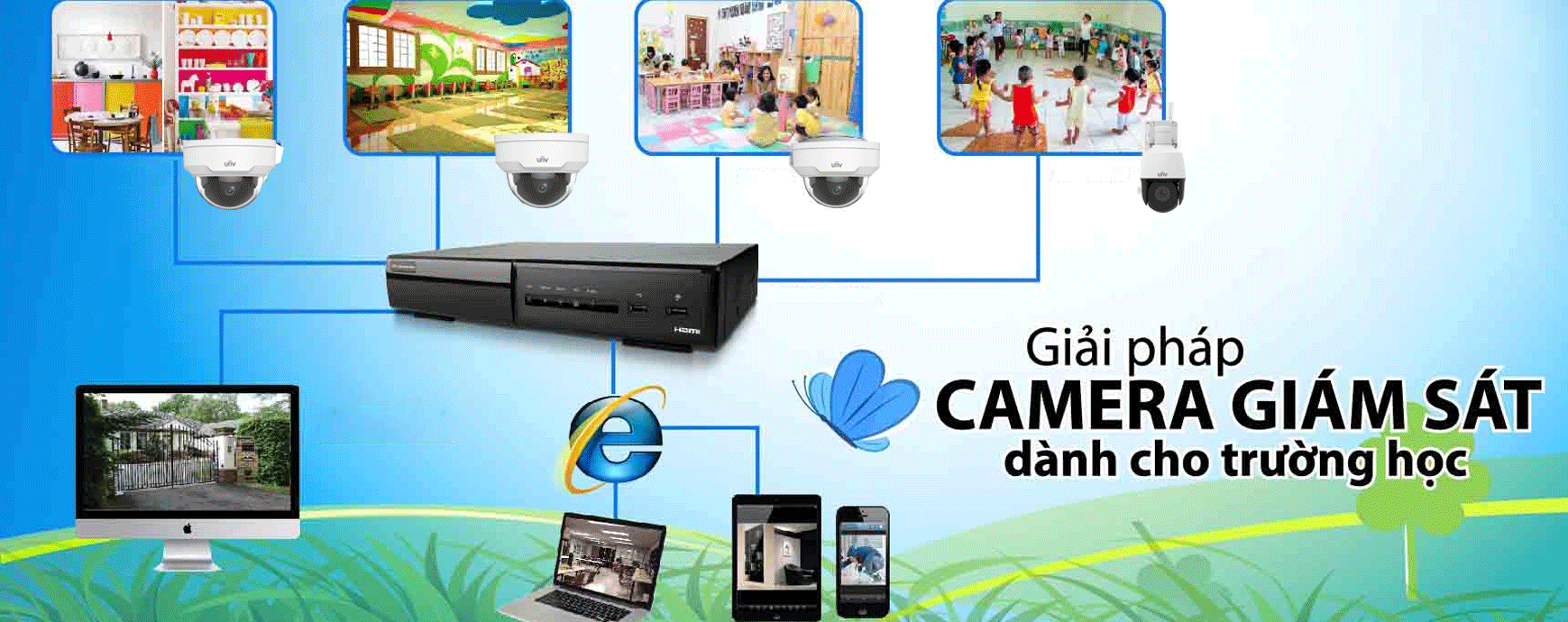 Camera IP Uniview giải pháp lắp đặt an toàn cho trường mầm non