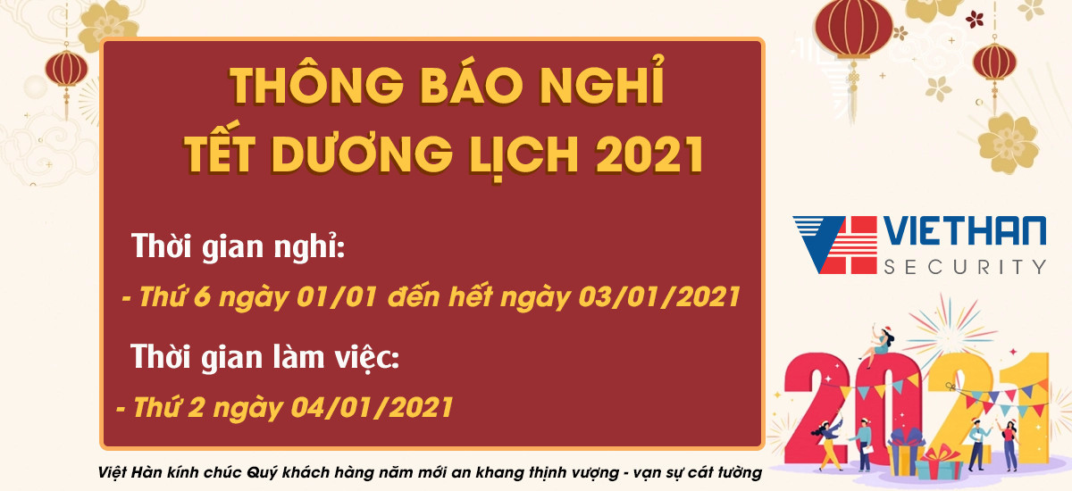 Thông báo lịch nghỉ tết dương lịch 2021