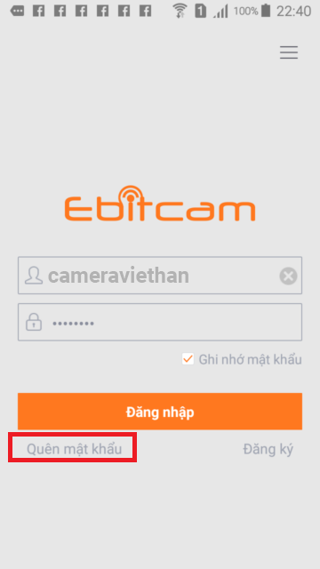 Hướng dẫn khôi phục lại mật khẩu camera Ebitcam