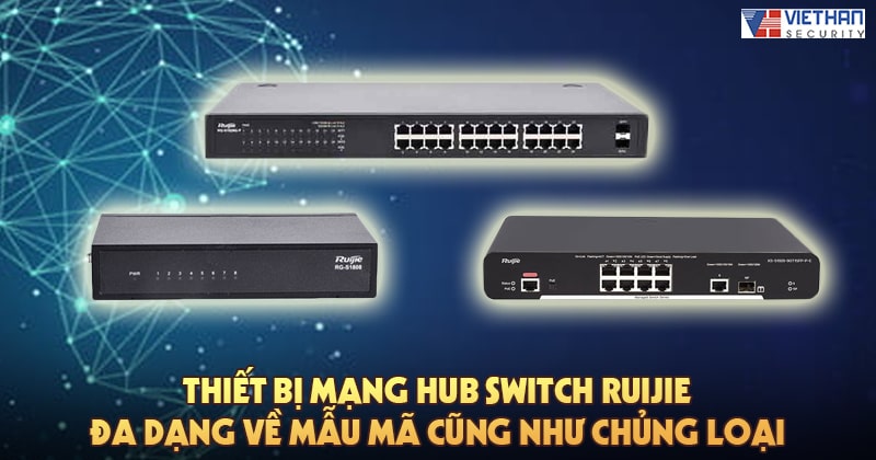 Thiết bị mạng Hub Switch Ruijie đa dạng về mẫu mã cũng như chủng loại