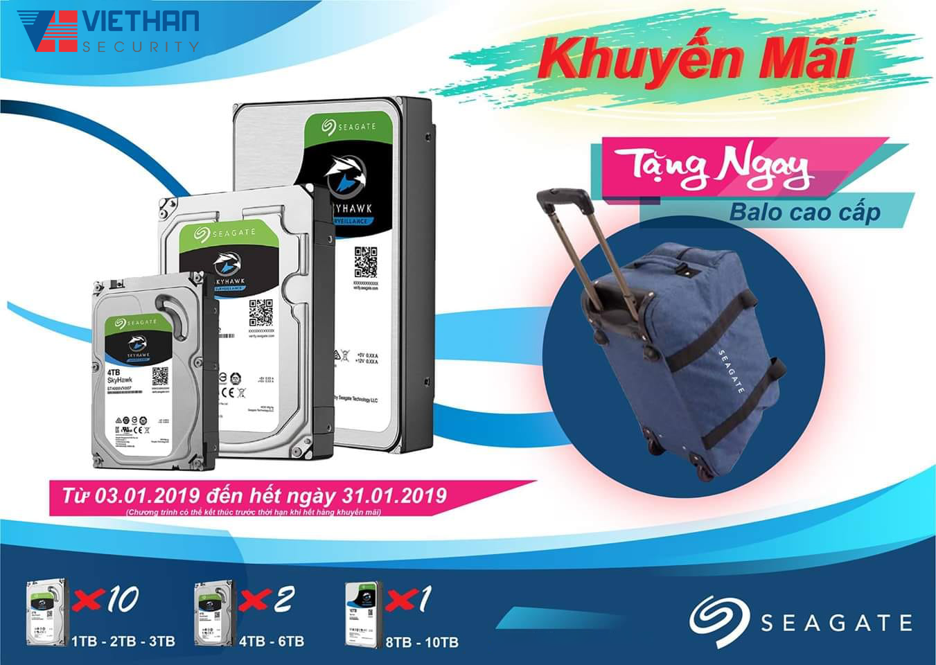 Sắm ổ cứng Seagate tặng vali kéo cao cấp
