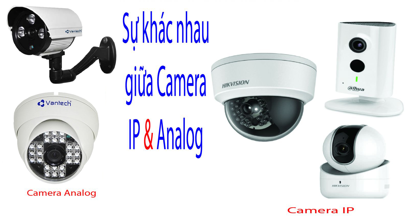 Sự khác biệt giữa camera ip và camera analog