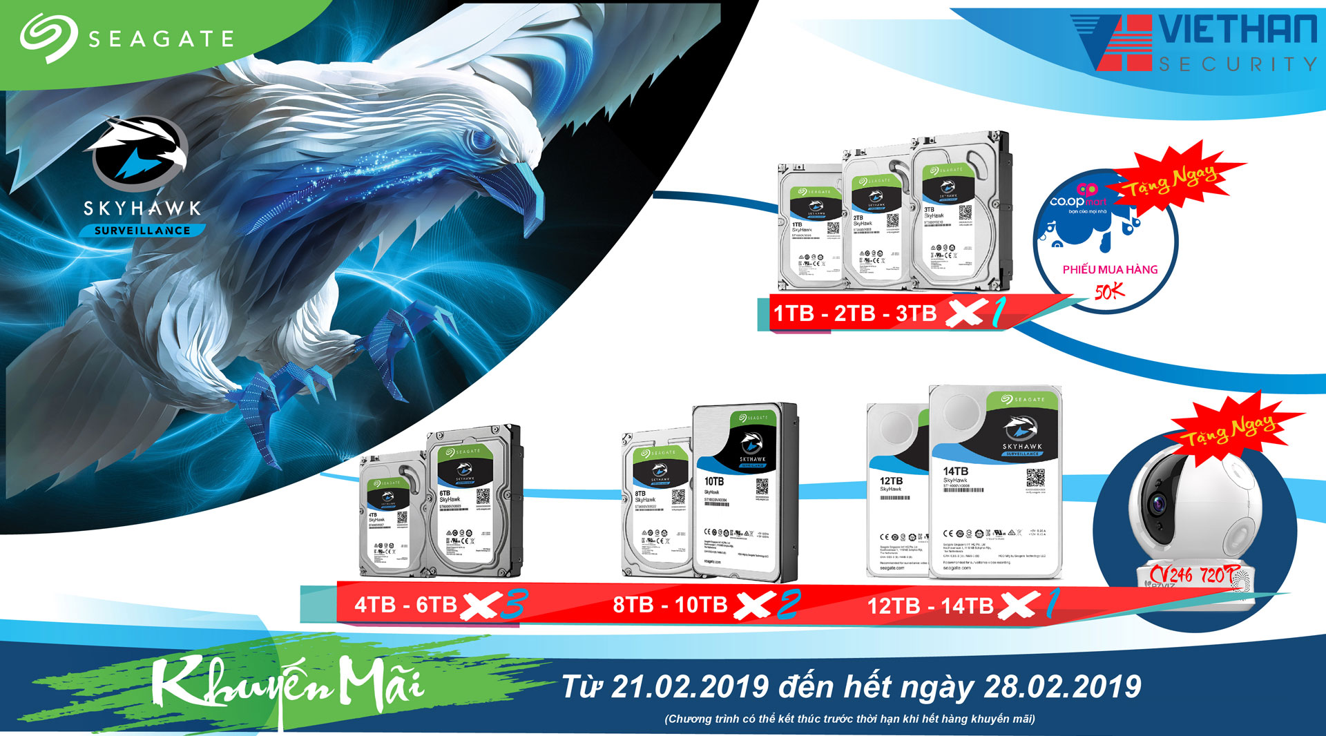 Tặng Camera EZVIZ với đơn hàng ổ cứng Seagate