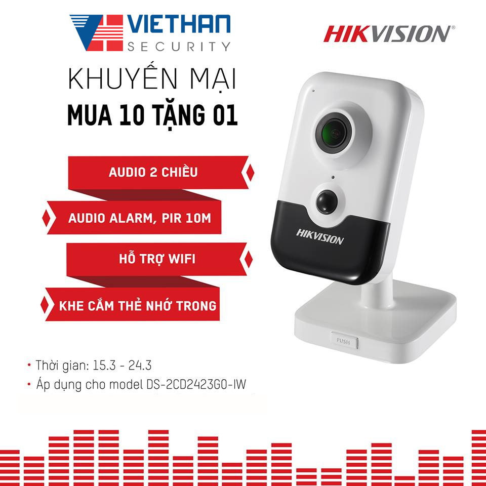 Khuyến mãi mua 10 tặng 1 cùng HIKVISION