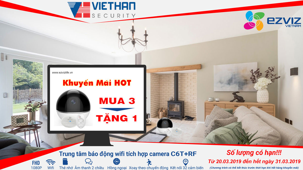 Khuyến mãi mua 3 tặng 1 cùng EZVIZ