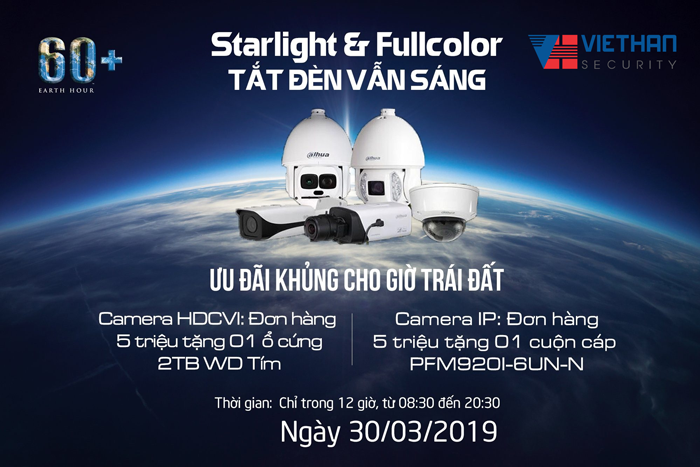 Ưu đãi giờ trái đất cùng Dahua