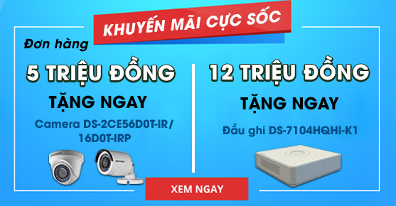 Tặng Camera & Đầu ghi hình theo đơn hàng HIKVISION