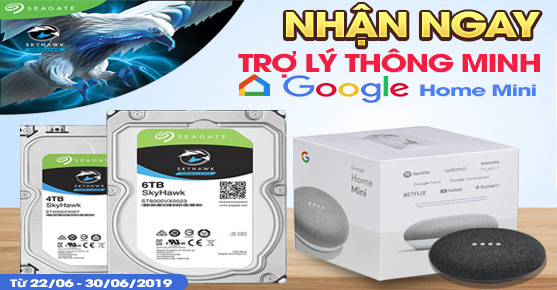 Mua Ổ Cứng Seagate nhận ngay loa thông minh Google Home Mini 