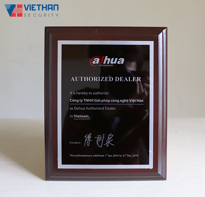 Việt Hàn Security nhận chứng nhận phân phối Camera Dahua 2019