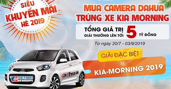 Mua Camera Dahua trúng xe Kia Morning