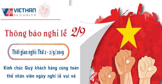 Thông báo nghỉ lễ Quốc Khánh 02.09.2019