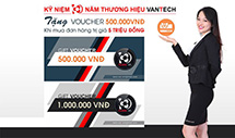 Tặng Voucher mua hàng Vantech tháng 6/2016