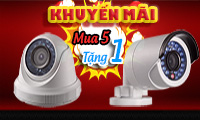 Khuyến mãi khủng MUA 5 CÁI TẶNG 1 CÁI Camera HIKVISION