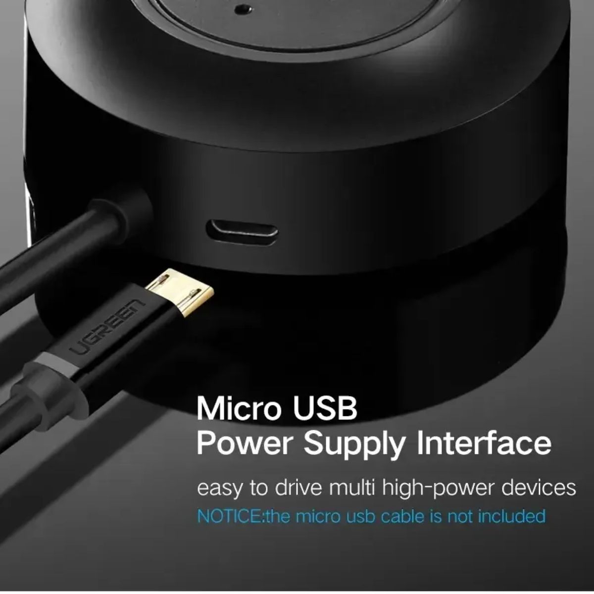 Bộ chia Hub 4 cổng USB 2.0 dây 1m Ugreen 20295 CR106, hỗ trợ 127 thiết bị, 480 Mbps