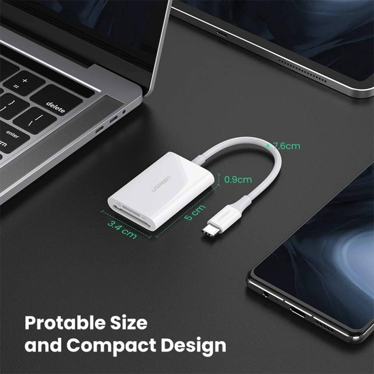 Đầu đọc thẻ SD/TF 4.0 USB Type-C Ugreen 60724