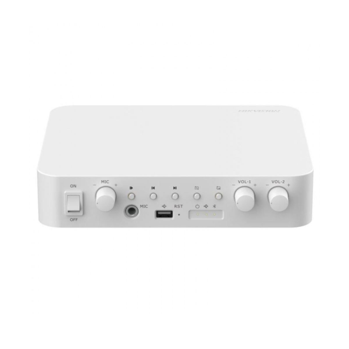 Bộ khuếch đại âm thanh Hikvision DS-QAE1A80G1-VB 80W 2-Zone, 1 cổng RJ45, Bluetooth