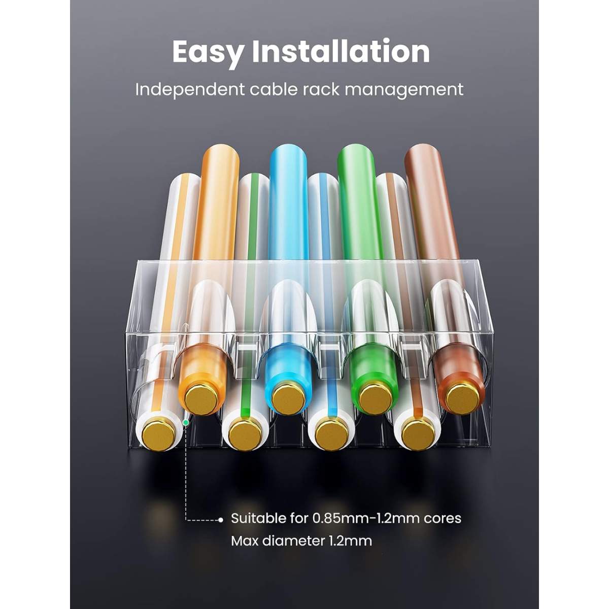Đầu bấm mạng bọc inox Cat6/Cat7 FPT RJ45 thiết kế đuôi kẹp cố định vào cáp Ugreen 30900 (Hộp 50c)