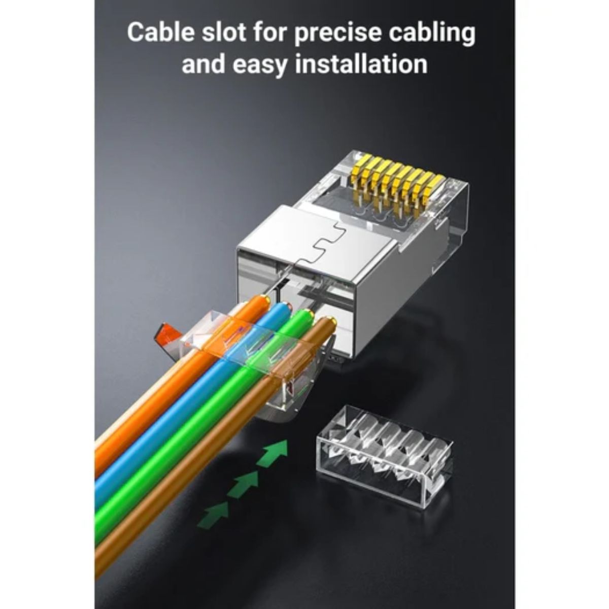 Đầu bấm mạng RJ45 Cat6 cao cấp mạ vàng 30U Ugreen 80121 (Hộp100c)