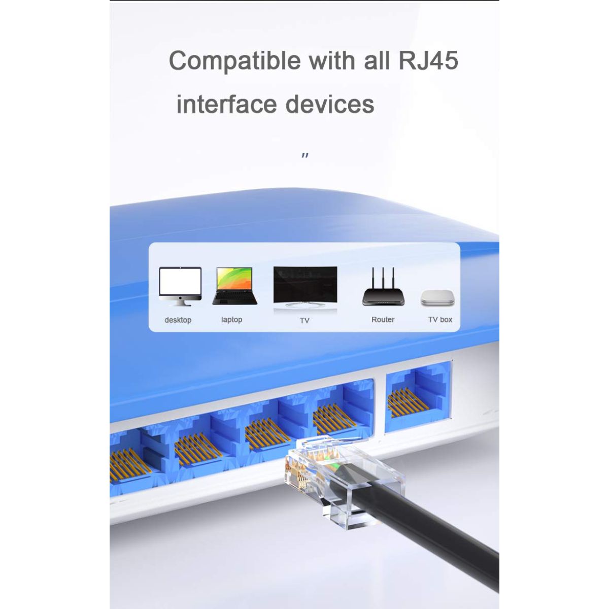 Đầu bấm mạng RJ45 Cat6 8P8C UTP mạ vàng 50U Ugreen 30899 (hộp 50c)
