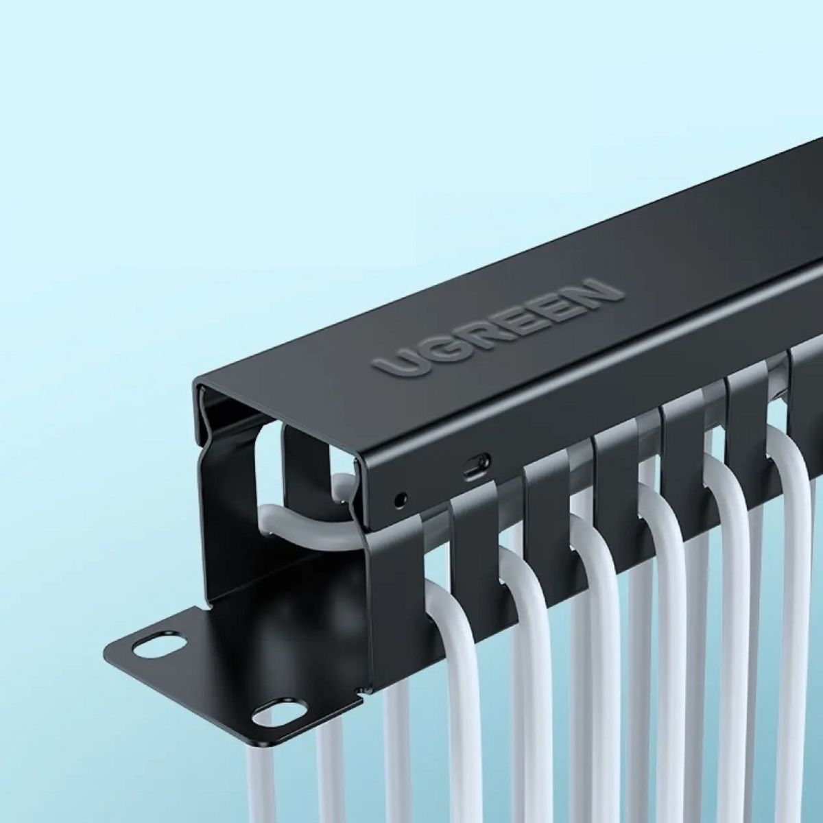 Thanh quản lý cáp ngang 2U- 50 cổng Ugreen NW128 70425 cao cấp