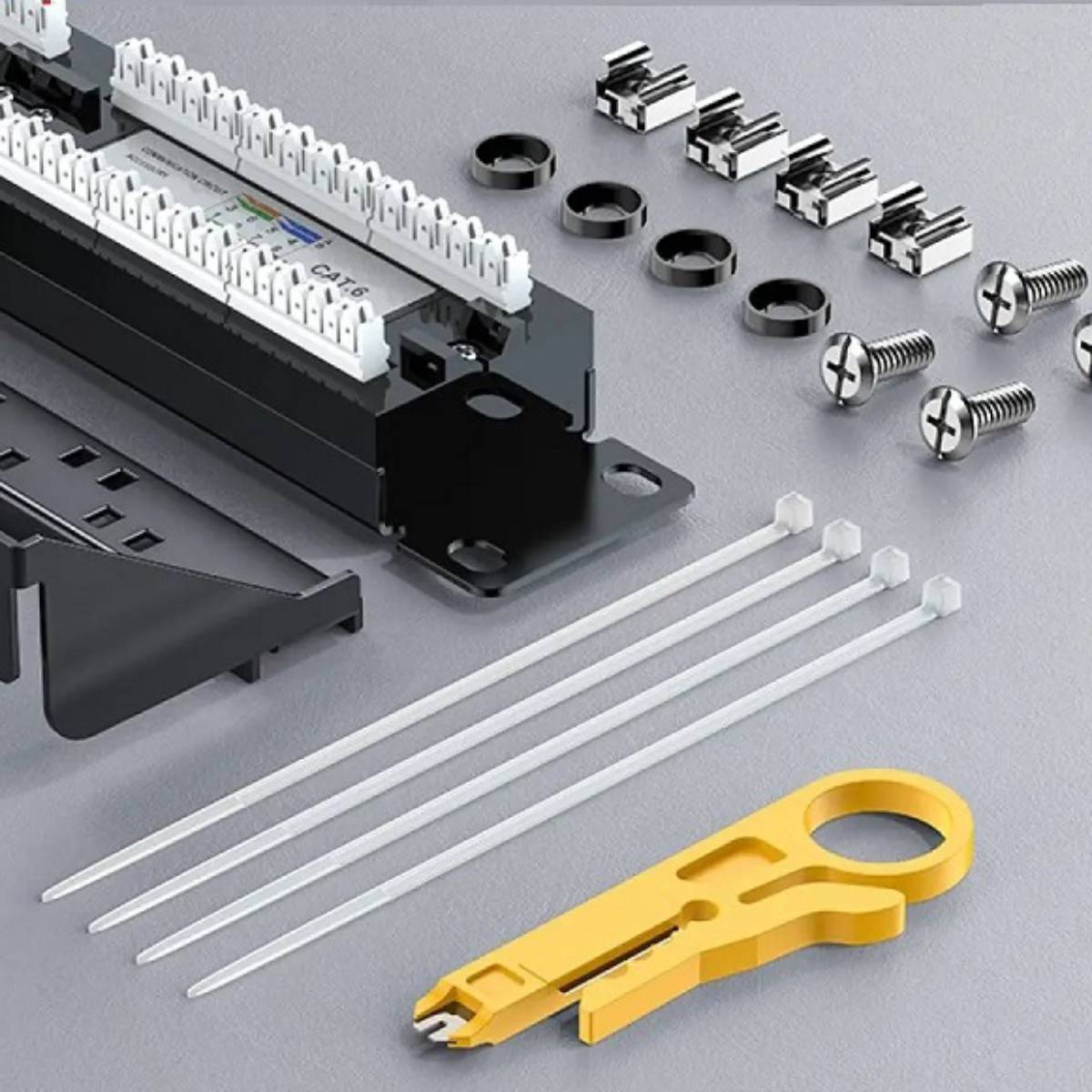 Thanh đấu nối Patch Panel Cat 5e 24 cổng nhân liền UGREEN 70422 cao cấp