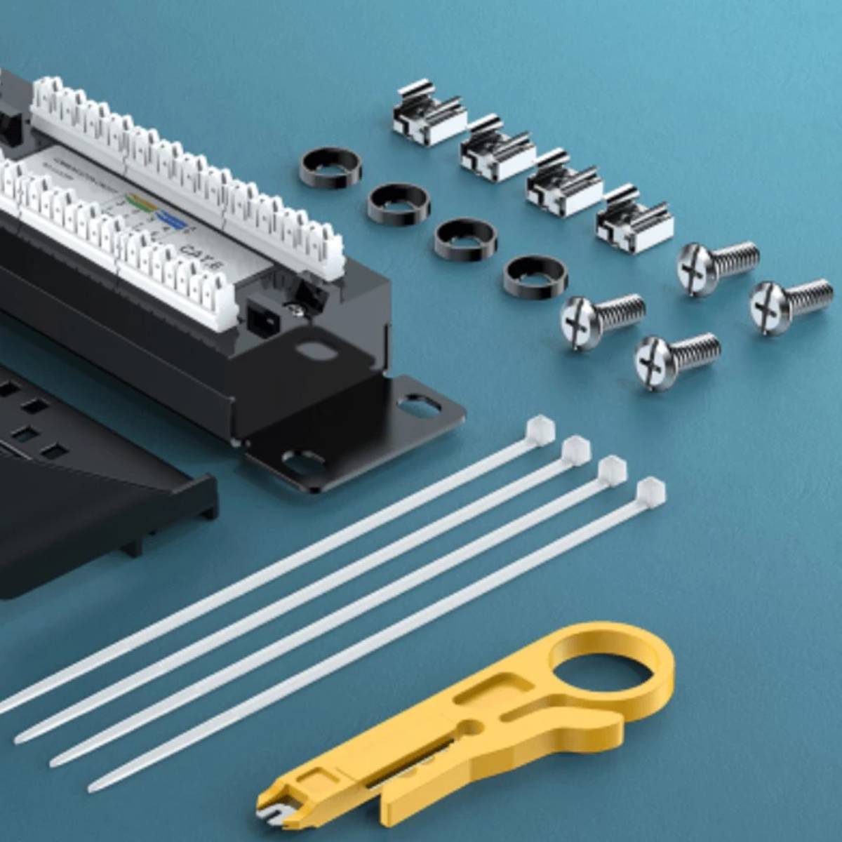 Thanh đấu nối, Patch Panel Cat 6 24 cổng moduler liền UGREEN 70423 cao cấp
