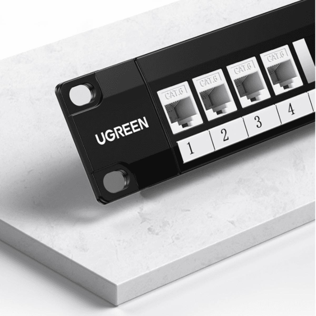 Thanh Patch Panel Utp Ethernet Cat5E và Cat6 24 cổng kim loại UGREEN NW154 80445