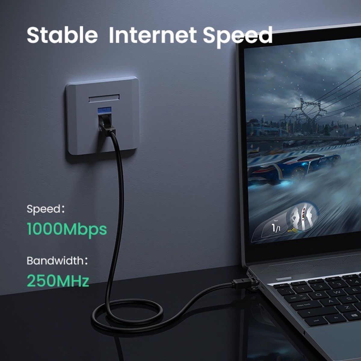 Cáp mạng đúc sẵn 1.5M Ugreen 60545 NW102 Cat 6 U/UTP Lan, tốc độ 1Gbs, 250 MHZ